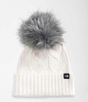 Ciapka The North Face Oh-Mega Fur Pom Dievcenske Biele | 5306187-MT