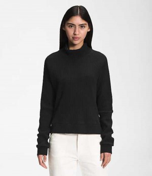 Mikina The North Face Mock Neck Damske Čierne | 8169072-AD