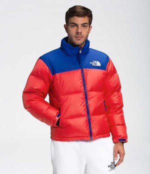 Paperova Bunda The North Face 1996 Retro Nuptse Panske Červené Modre | 0736258-RK