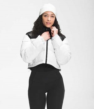 Paperova Bunda The North Face Nuptse Damske Biele Čierne | 2105748-MU