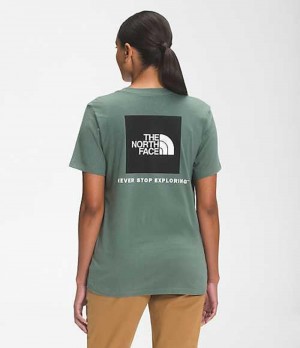 Tricko The North Face Box NSE Damske Zelene | 5761890-RE