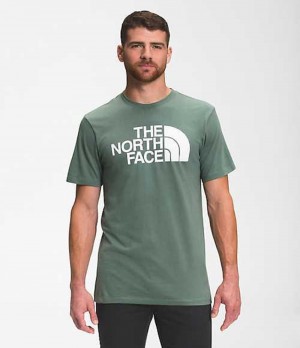 Tricko The North Face Half Dome Panske Zelene | 5310426-GL