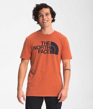 Tricko The North Face Half Dome Panske Červené | 4216087-AR