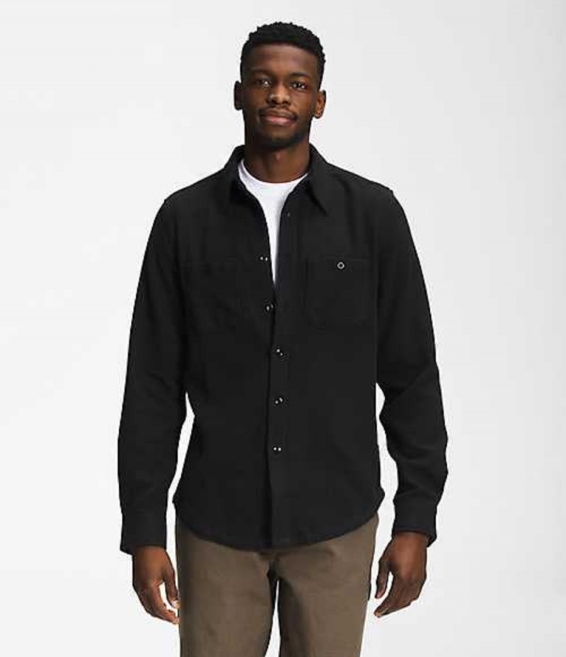 Kosele The North Face Valley Twill Flannel Panske Čierne | 0497356-QB