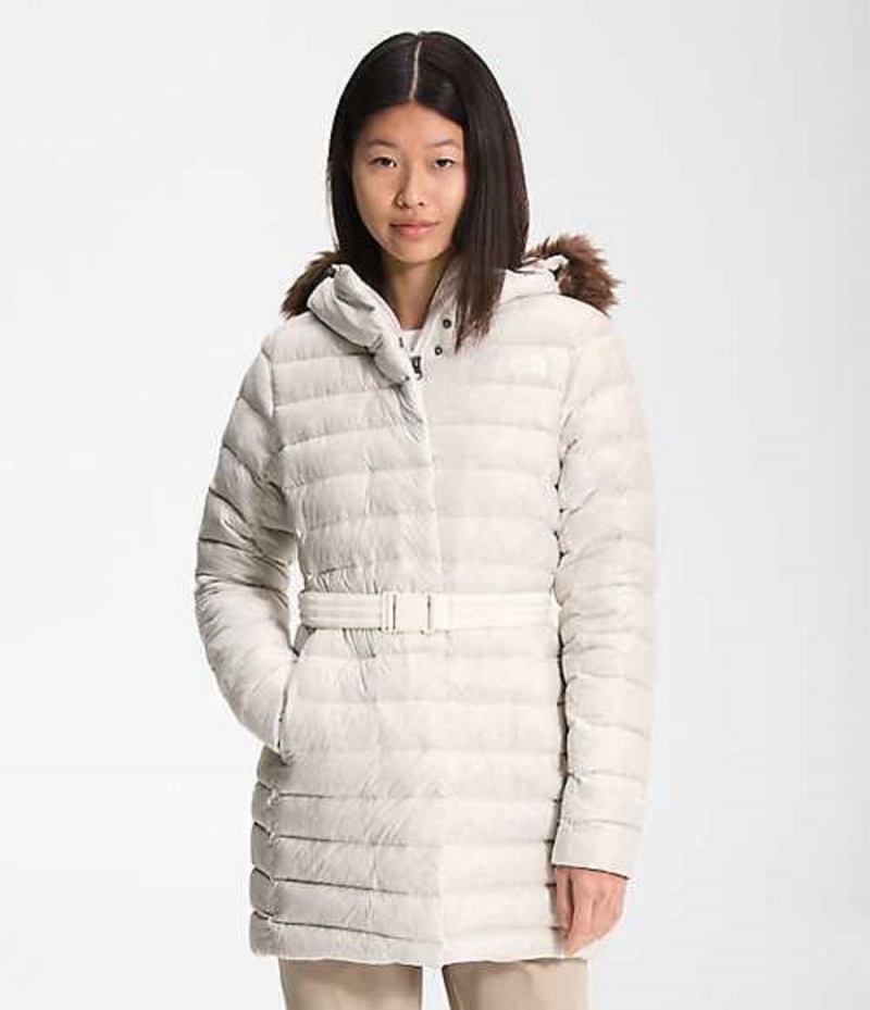 Parka The North Face Transverse Belted Damske Biele | 2137654-WN