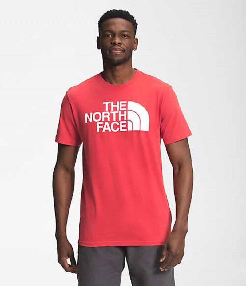 Tricko The North Face Half Dome Panske Červené | 4791306-DM