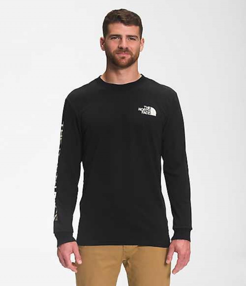 Tricko The North Face TNF™ Sleeve Hit Panske Čierne Biele | 7683210-CO