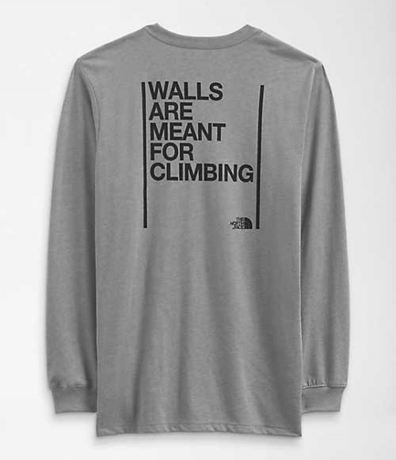 Tricko The North Face Walls Panske Siva | 7248603-WY